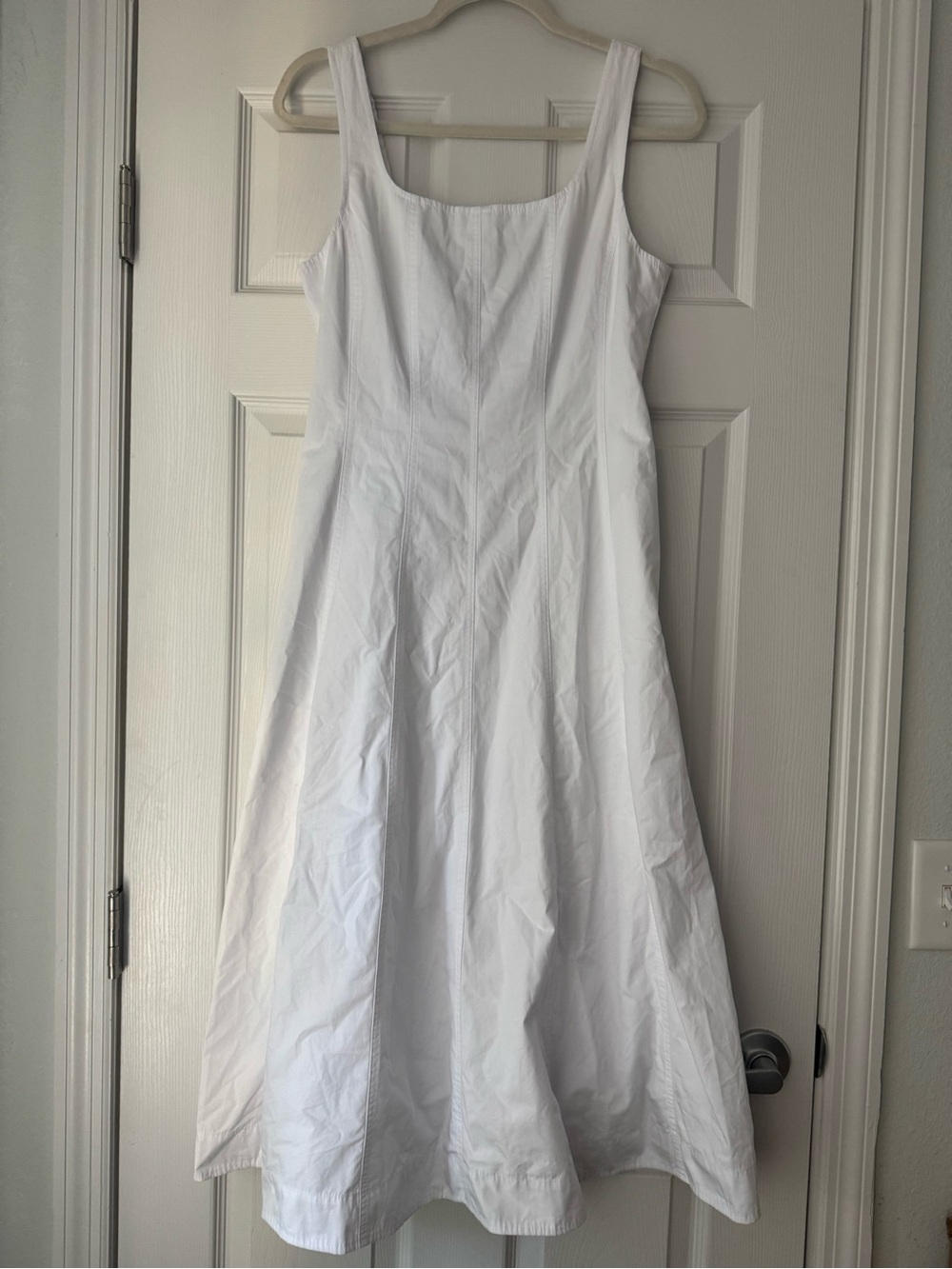 Madewell White Sleeveless A-Line Dress